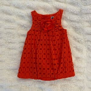 Orange knit Janie and Jack dress